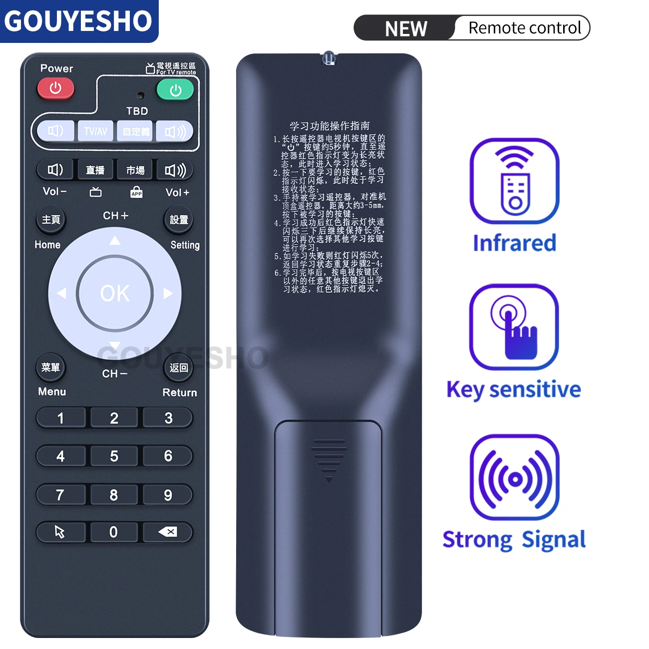 New Remote control for Unblock Tech TV Box UBOX3 UBOX4 BT S800 S900 16G to UBOX8