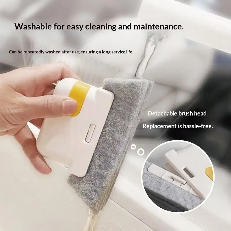 [2-in-1 Multifunctional Window Slot Cleaning Brush Double Sided for Door Gaps Car Air Vent Car Detailing Home Cleaning]