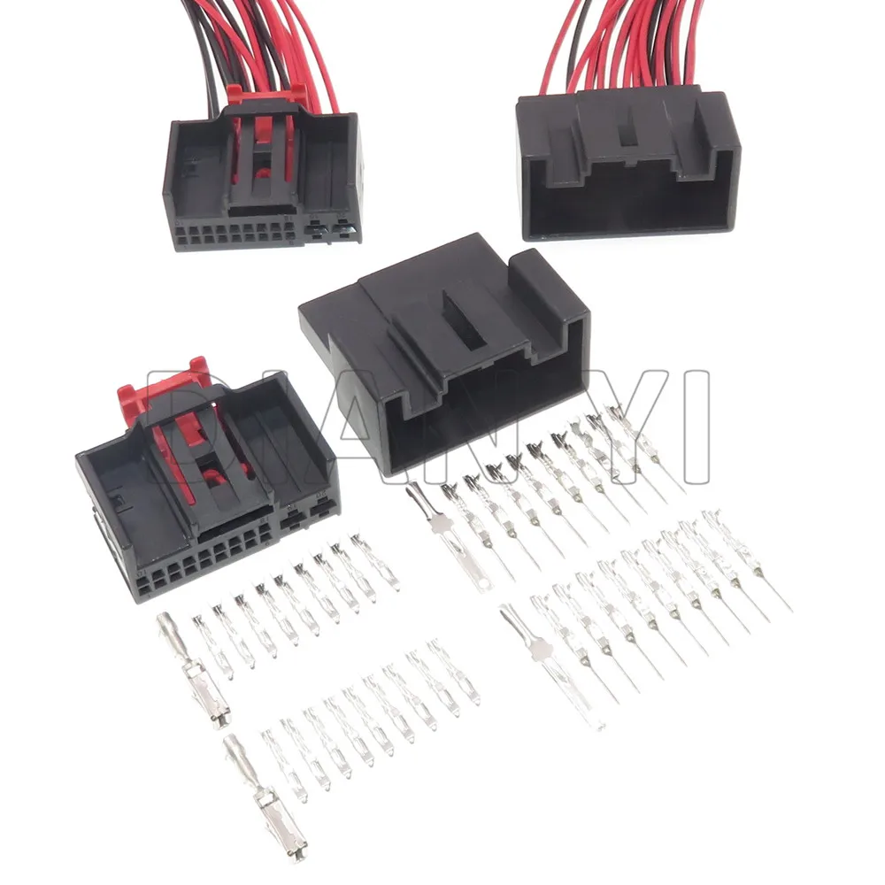 1 Set 20 Way Auto Motor Wire Socket 1K0971975 Air Conditioning Controller Plug AC Assembly For VW Skoda 1-1394805-1 1-1394803-1