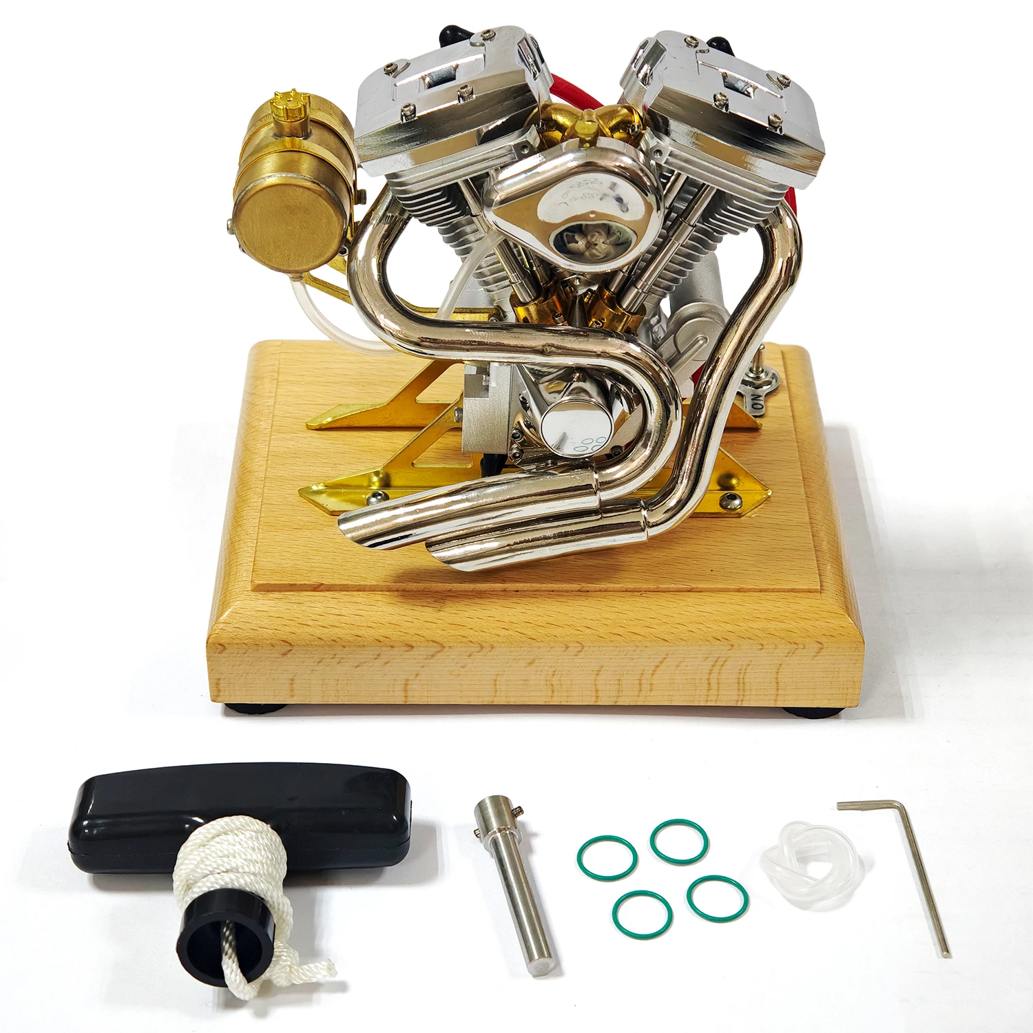Four Stroke 4.2CC V-Type Motorcycle Engine Model CDI Electronic Ignition Twin Cylinder Internal Combustion Metal Engines Model