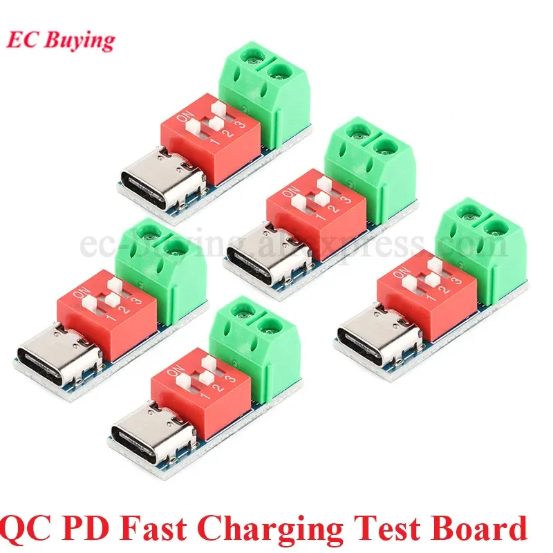 1 szt.-10 szt. PDSink PD Decoy QC PD 3.0 2.0 DC 1.2 Płytka Testowa Szybkiego Ładowania Regulowane Napięcie 5-20V Regulacja Kodu Przełącznika USB Typu-C — zdjęcie 2