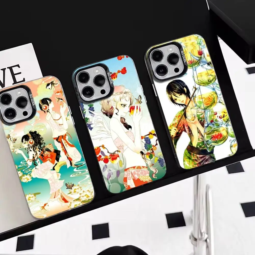 Gorgeous bizarre Japanese-style  Phone Case For iPhone18 17,16,15,14,13,12,11 Plus,Pro Max,XS,Colorful Silver Black Cover