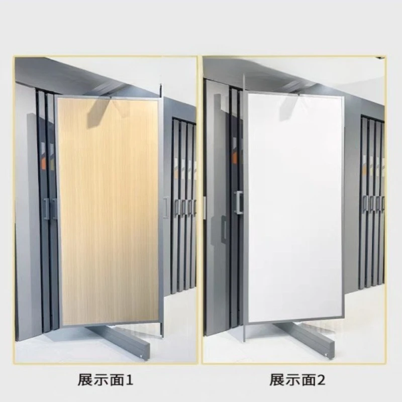 Tile pulling rotating rack, wooden floor display rack, tile sample storage rack, large board display rack