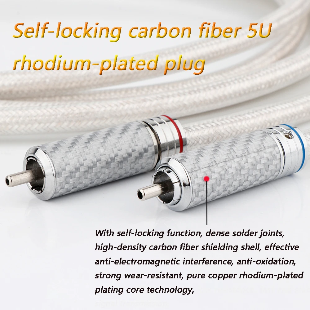 زوج QED Signature RCA كابل الصوت 2 RCA ذكر إلى 2RCA ذكر كابل لمكبر الصوت خلاط المتكلم #4