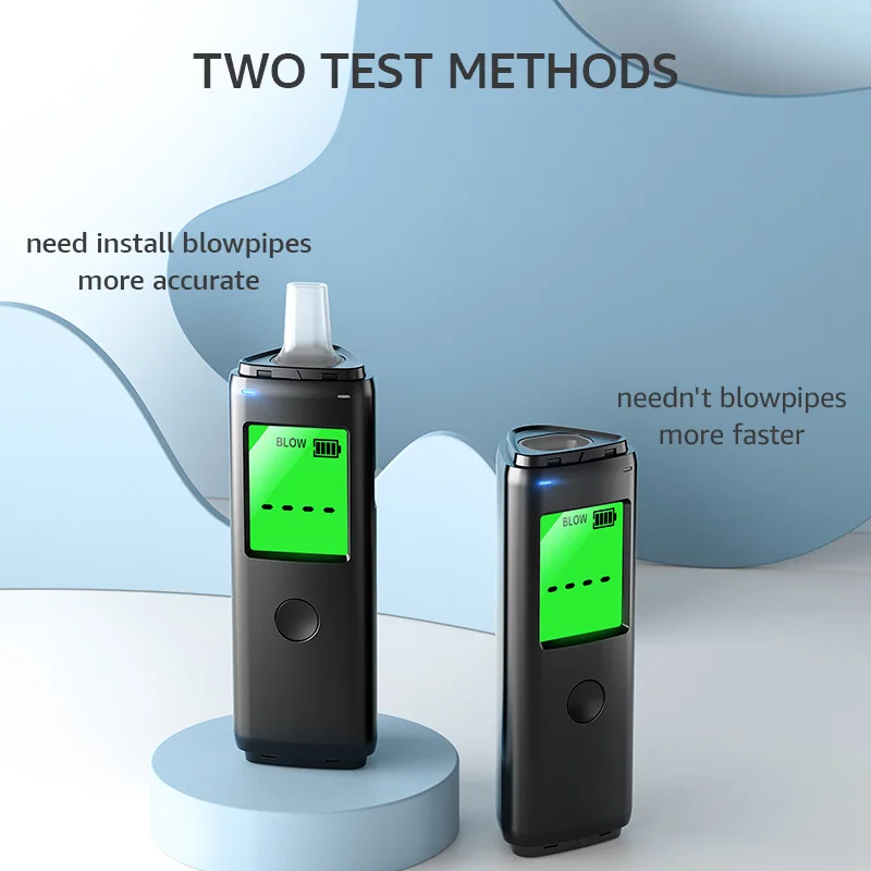 Alcohol tester manufacturer portable Digital Display Rechargeable alcotester breathalyzer alcohol breath tester Mr black 5