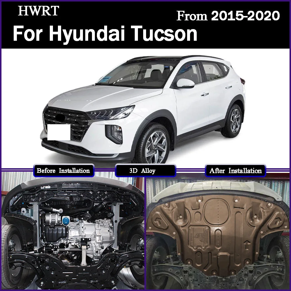 

Car Accessories Black Under Engine Guard Mudguard Board Splash Shield Mud Fender Plate Panel For Hyundai Tucson 2015 - 2020 1.6T