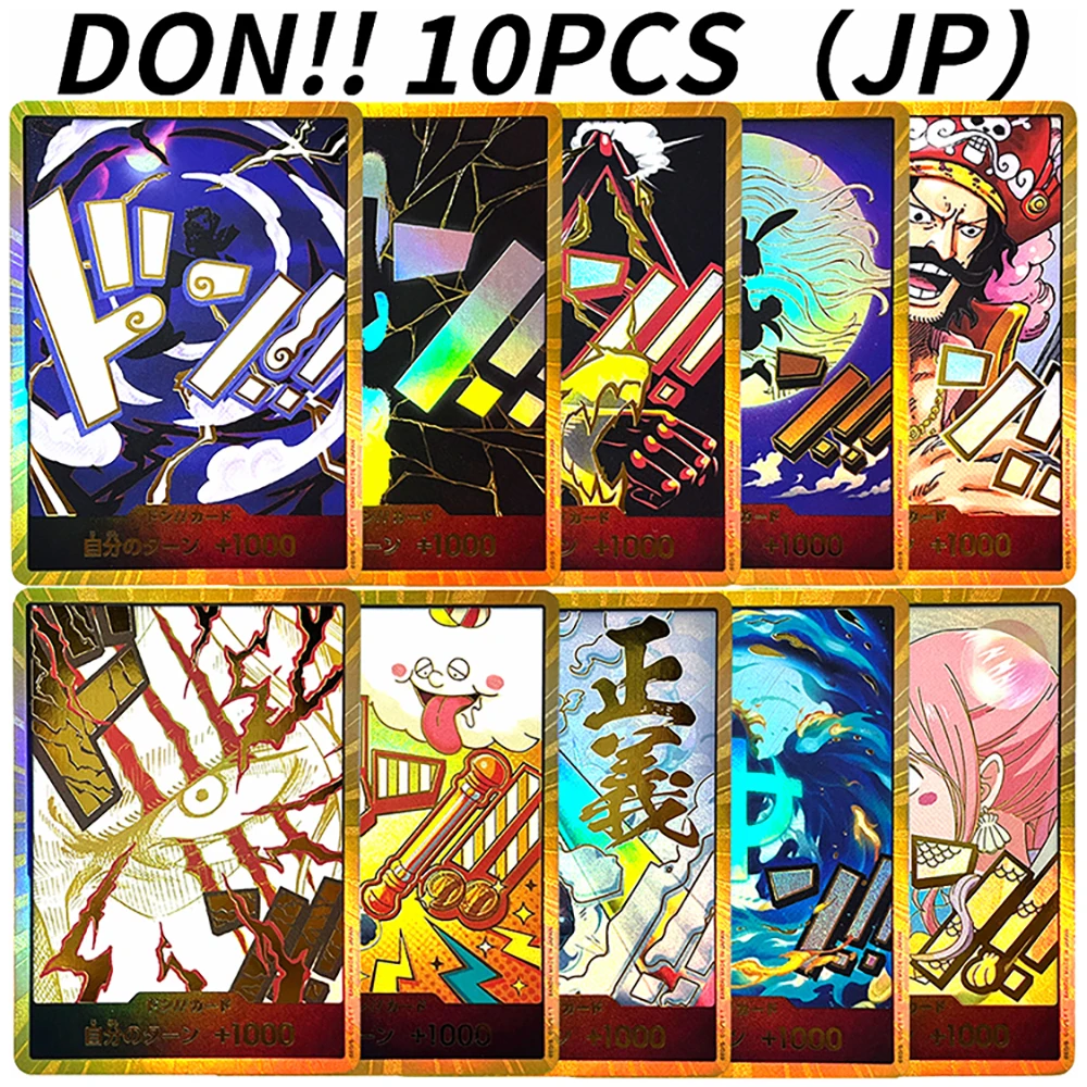 

10PCS DON!! Card One piece Japanese GameCard Carrot Gear 4 Gear 5 Gol D. Roger Gold Frame Marco Nami Shanks Shirahoshi FoilCard