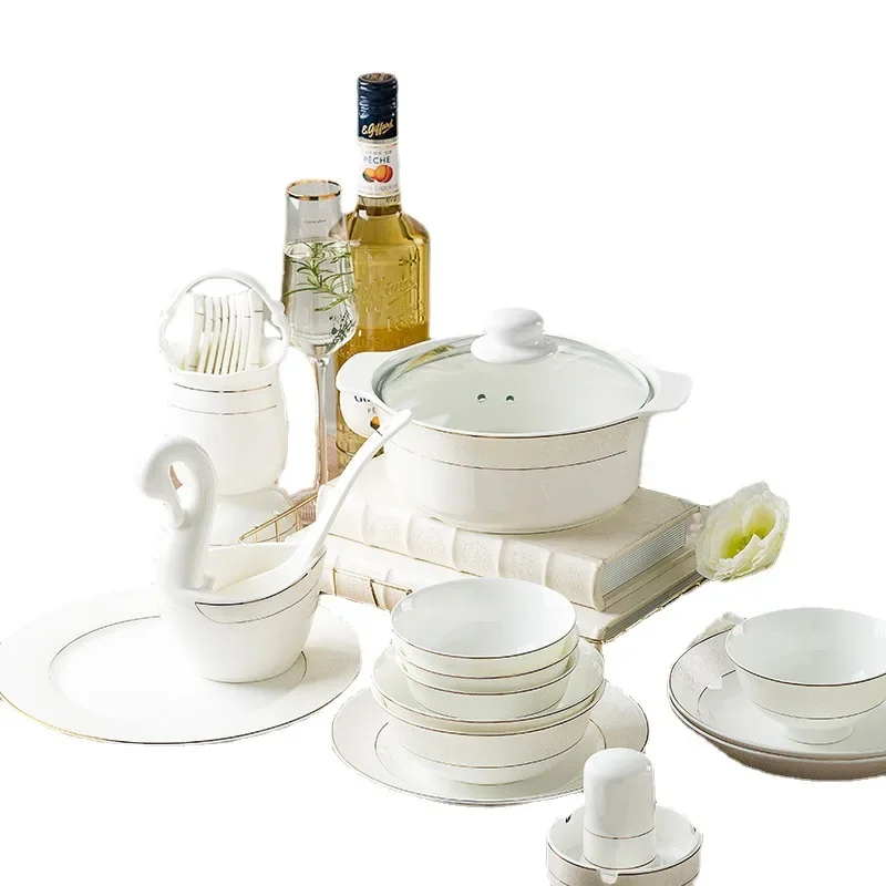 

Set, bowl set, tableware, Jingdezhen, pan bone, dish set