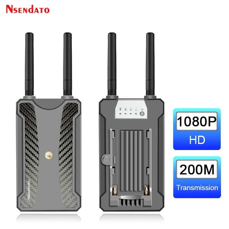 Wireless HDMI-Compatible Extender 200M HDMI Video Transmitter Receiver Go Through Wall for PS4 TV Box DSLR Camera PC Projector