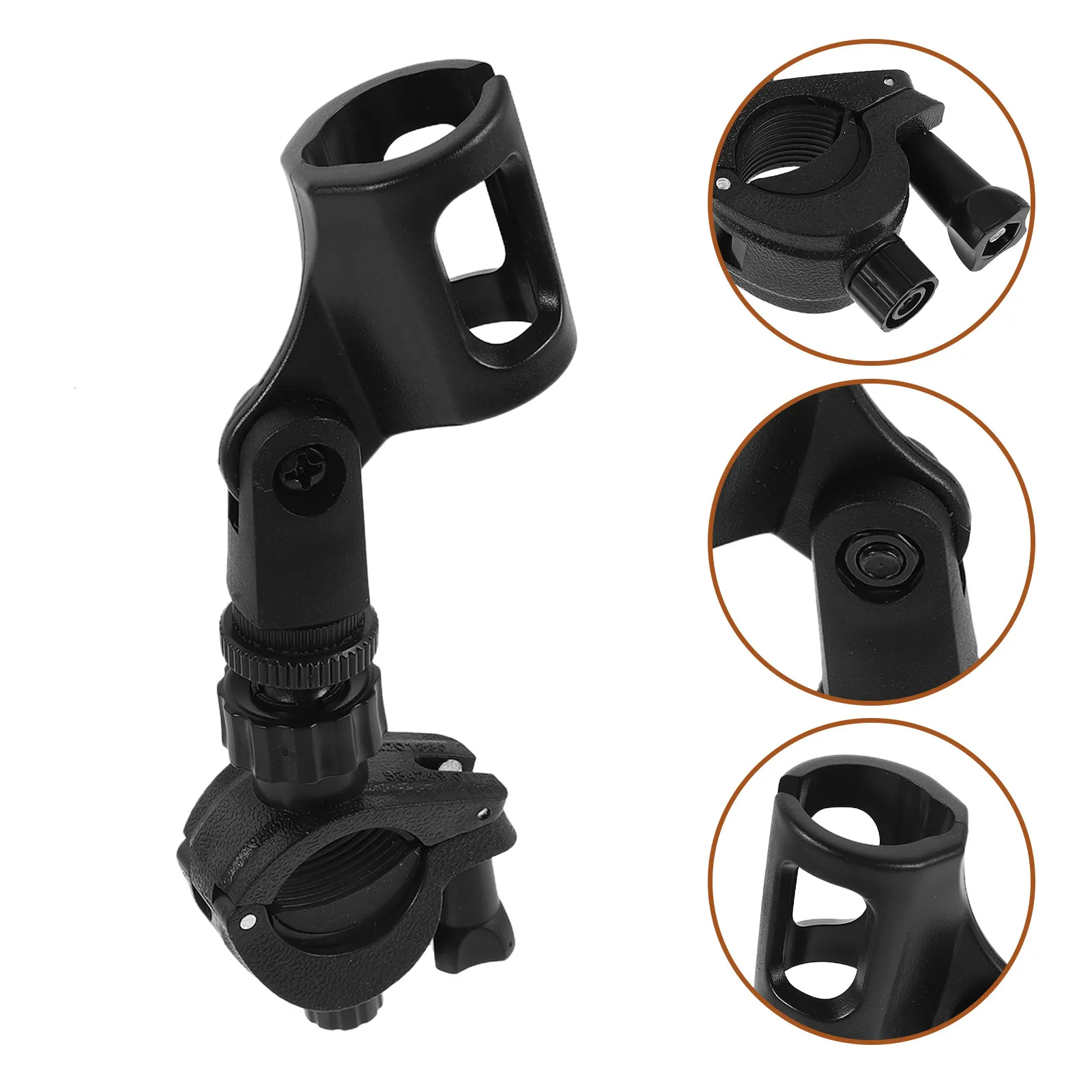 Trumpet Clamp-on Microphone Mount 360-Degree Rotatable Adjustable Mic Clip for Brass Instruments Fits 10-25Mm Tube 25-40Mm Mic