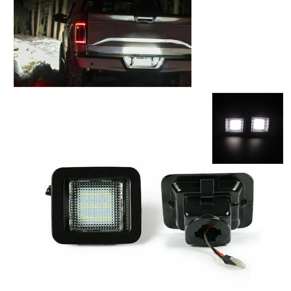 

18 SMD LED License Plate Lamp For Ford F150 Raptor 2015-2018 Rear Trunk Bumper Indicator Signal Number Panel White Light Bulb