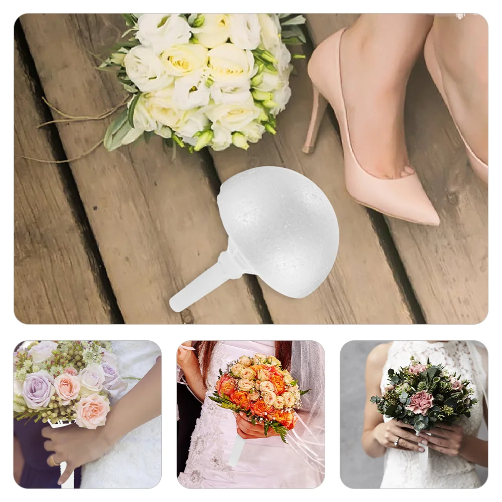 Hemispherical Flower Holder Hand Bouquet Bride Base Wedding Bouquets for Supplies Floral Handle Fresh DIY Manual