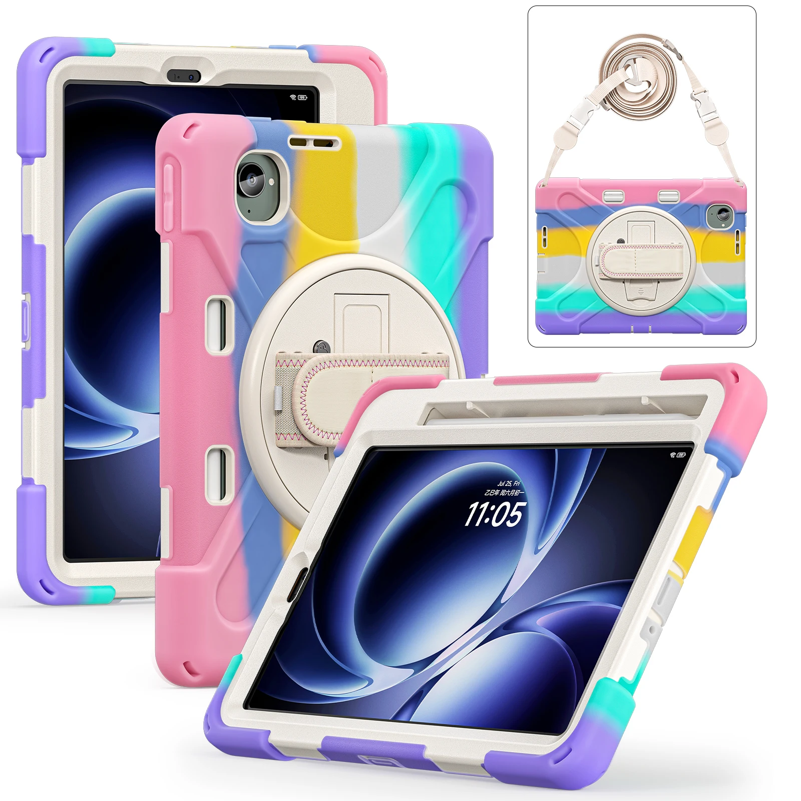 

Для Xiaomi Redmi K Pad 8,8 дюйма 2025 RedmiPad 12,1 SE 8,7 2024 Сверхмощный вращающийся на 360 градусов чехол для Xiaomi MiPad 7 11,2 6 5 11 Чехол