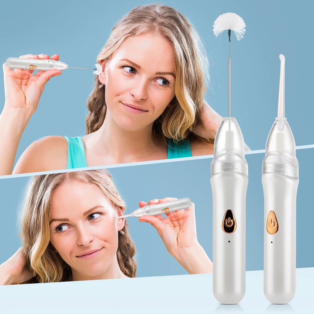

Electric Ear Wax Cleaner Ear Picking Tool Set Goose Feather Stick Ear-Picking Massage Ear Canal Cleaning Set Ear Care