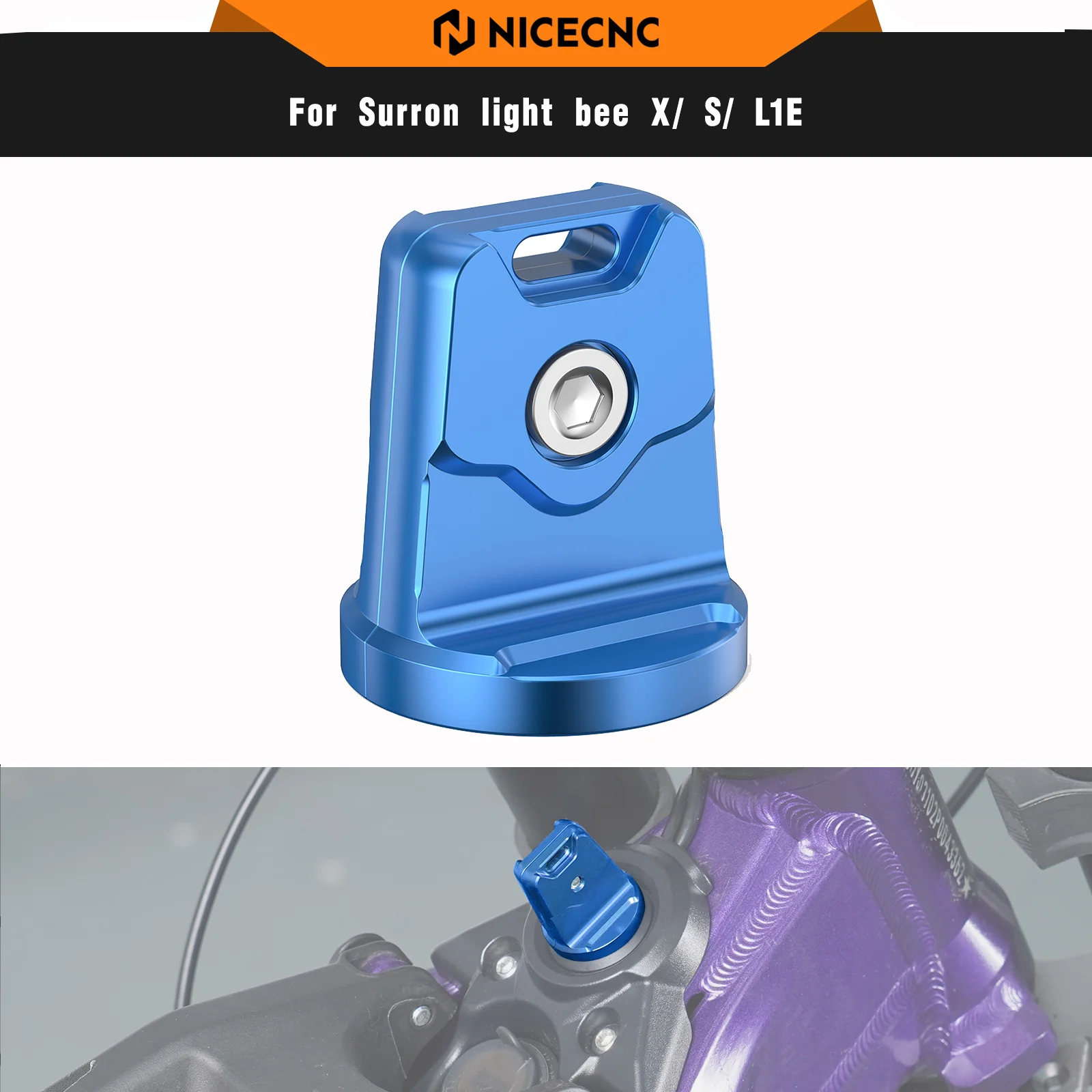 

NICECNC Key Cover Case Keychain Holder For Surron light bee X light bee S L1E 2024 Segway X160 Segway X260 Sur-ron Bike Parts