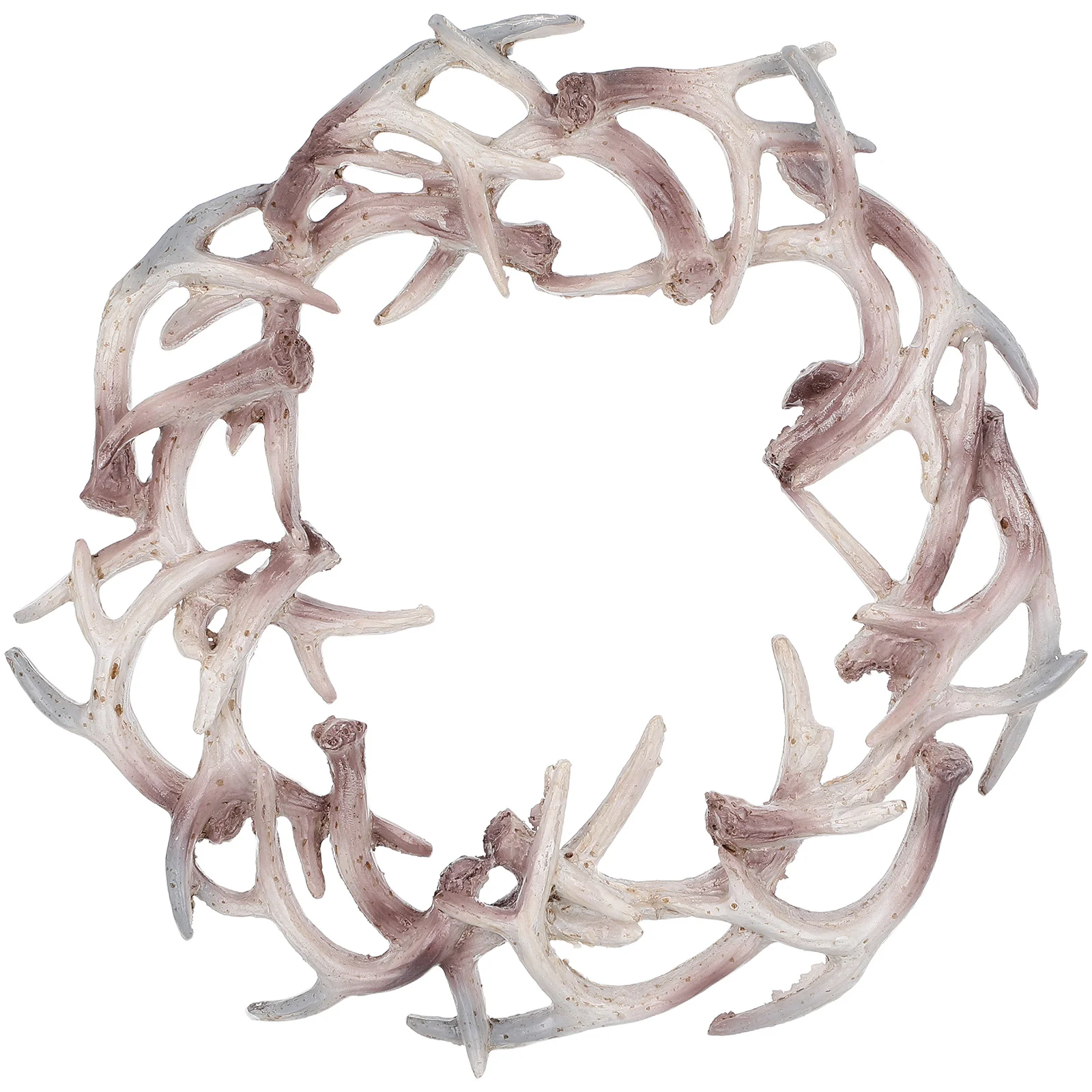 

Hanging Xmas Wreath Resin Antler Garland Christmas Door Wall Decor for Living Room Bedroom Office Festival Layout