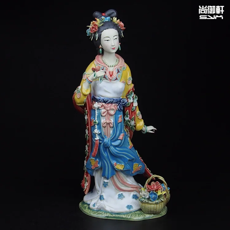 Shiwan doll master of fine ancient characters of a dream of Red Mansions twelve beauties Lin Daiyu ceramic ornaments crafts