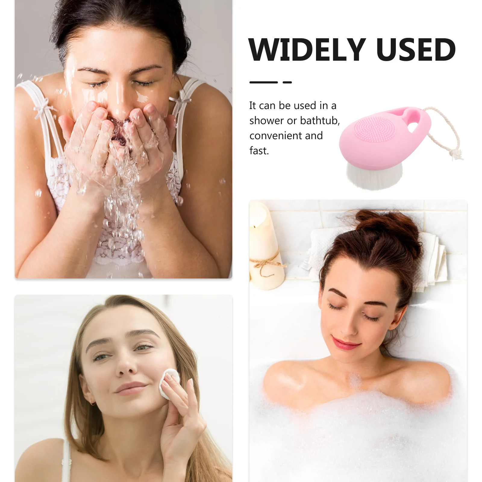 Siliconen gezichtsreinigingsborstel Dubbelzijdige handmatige exfoliërende gezichtsborstel Diepe reiniging Zachte huidscrubber Comfortabele grip