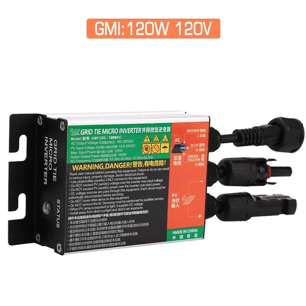 

120W-300W Solar Microinverter MPPT Grid Tie Pure Sine Wave Inverter DC18-50V GMI120 GMI150 GMI180 GMI260 GMI300 Inverter