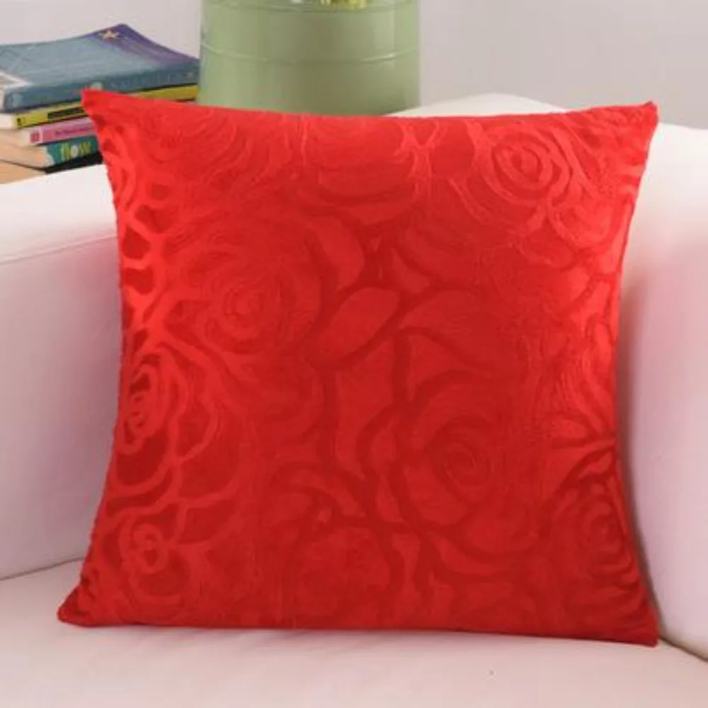 Luxury Solid Color Cushion Cover Ultra Soft Cashmere Lumbar Pillow Case For Home Textiles Chair Seat Decor