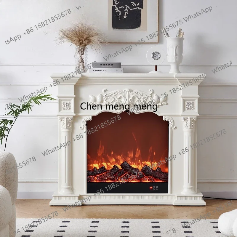 R European fireplace decorative cabinet, French fireplace rack simulation fire electronic fireplace core household