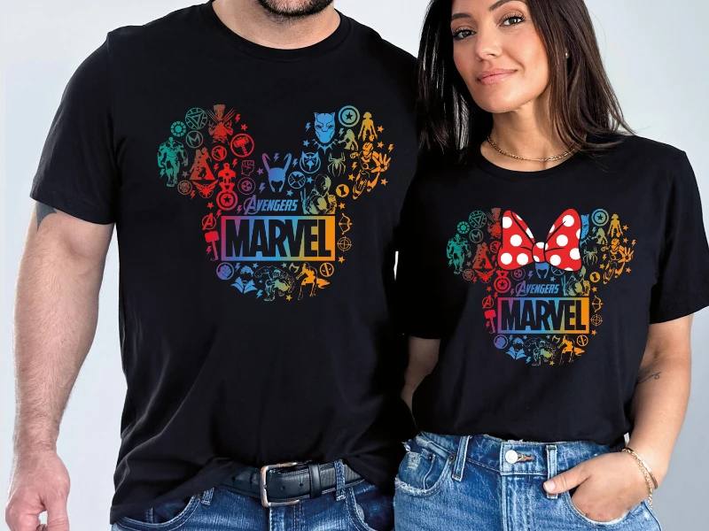 

Disney Matching Avengers Shirt, Mickey Minnie Superhero T-Shirt, Superhero Squad Tee, Minnie Bow Mickey Head Marvel Tee, Disney