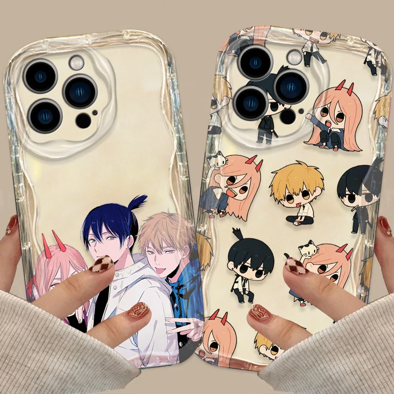 Chainsaw Man Denji Cover For Apple iPhone 15 14 13 12 11 Pro X XR XS Max Plus 8 7 Plus SE Wave Oil Phone Case