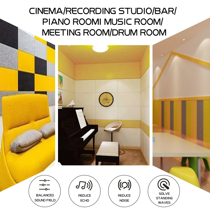 Strong Sound Proof Acoustic Panel Soundproofing Wall Panels Office Study Meeting Room Cinema Nursery Wall Decoration Home Decor