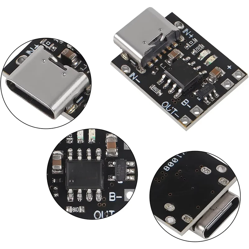 1-5pcs USB TP4057/56 1A Lithium Battery Charging Protection Board Module Micro Type-C Polymer Battery Over Temperature