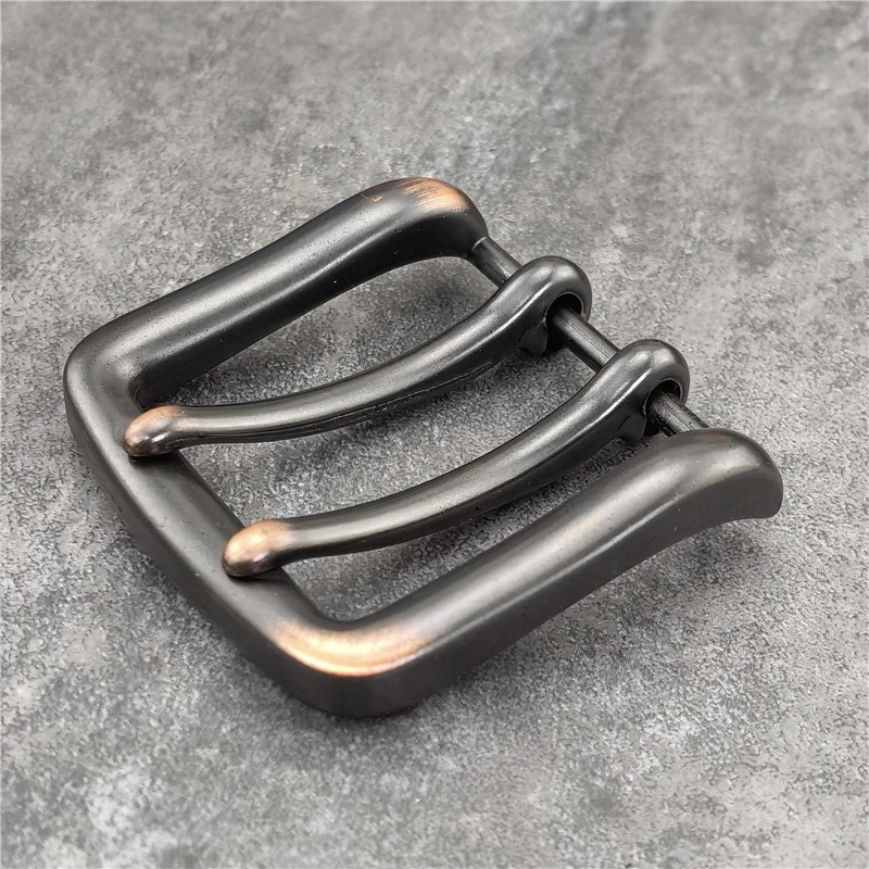 1 SZTUK 40MM Podwójna metalowa klamra do paska Wysokiej jakości skórzane części rzemieślnicze Kowbojska klamra do paska Zachodnia klamra do paska dla mężczyzn AK0049