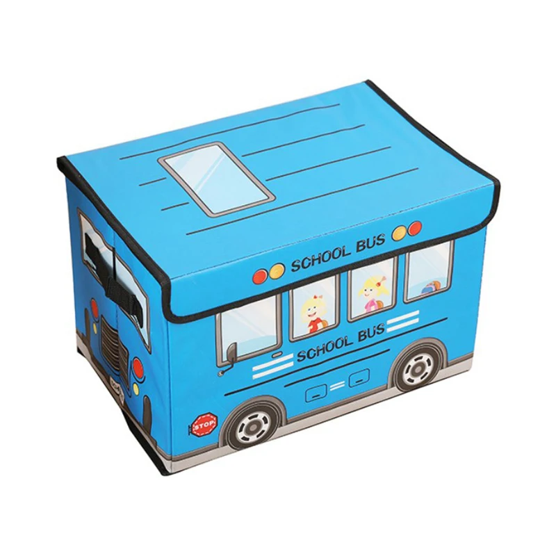 Japanese Cartoon Car Storage Box Foldable Clothes Integral Box Non-woven Film Covered Toy Sundry Storage Box Storage Organizer