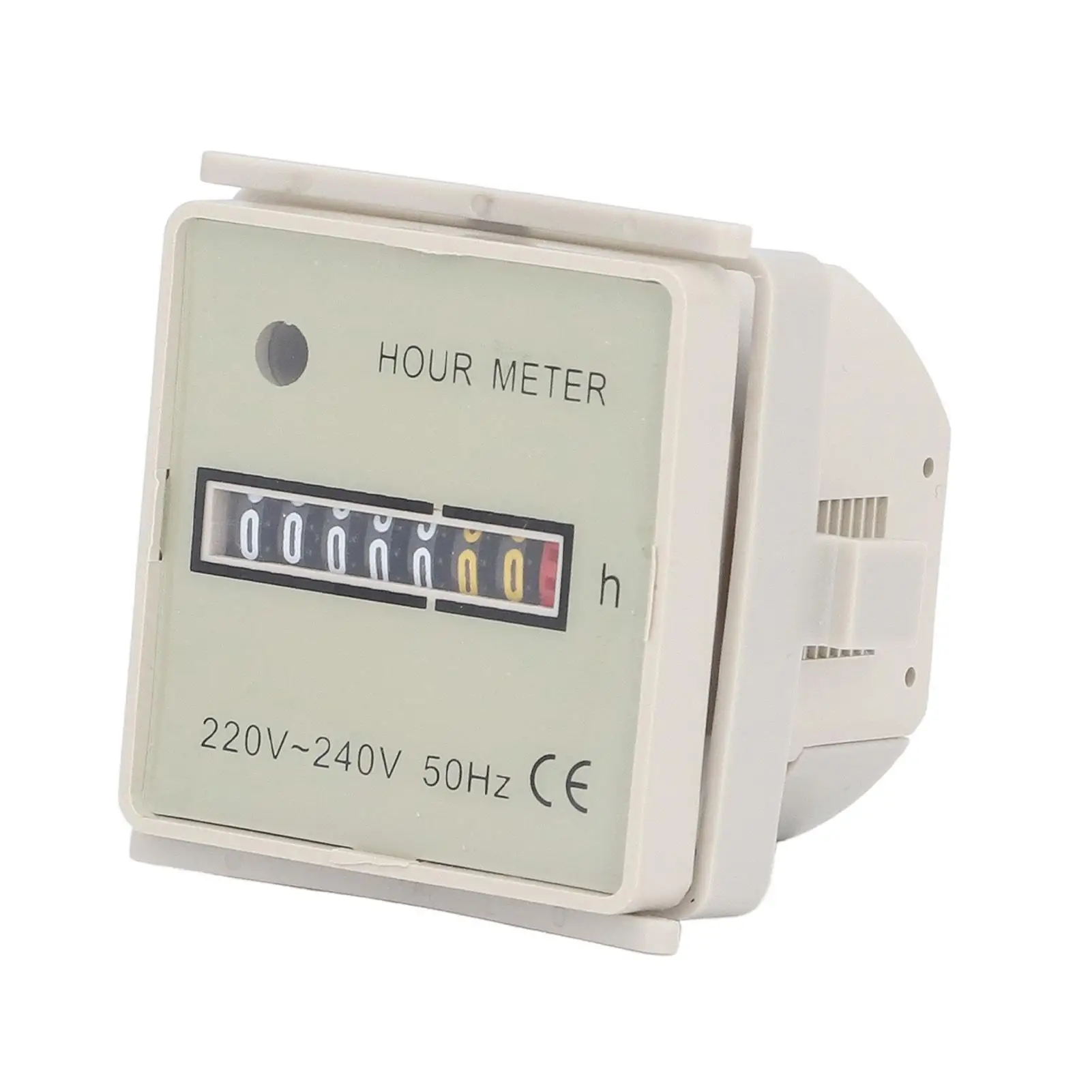 High Accuracy Portable Hour Meter Timer 0-99999H59M AC 220-240V Industrial Electric Time Counter