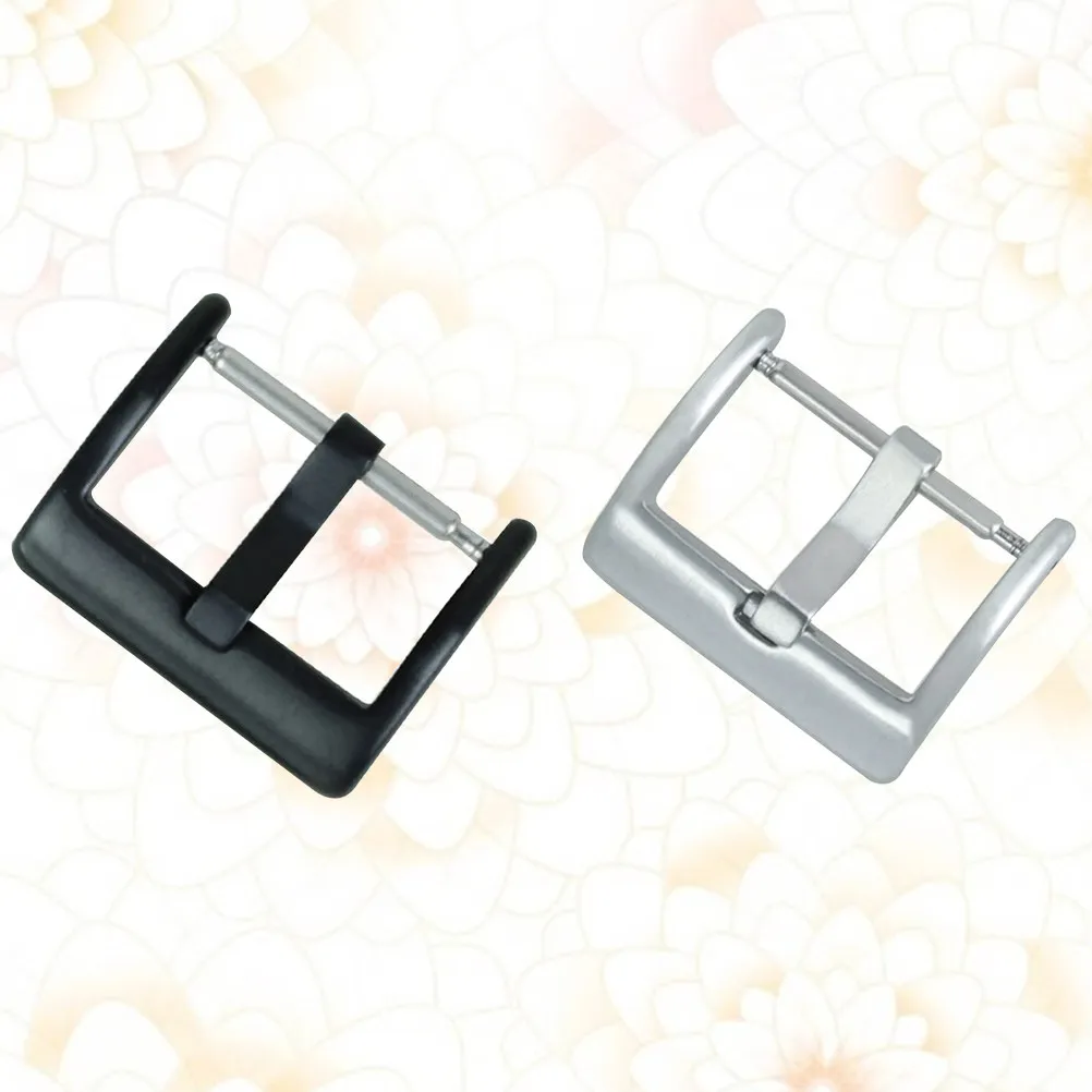 16mm Stainless Steel Watch Band Clasp 2Pcs Easy Install Secure Buckle Replacement Strap Hardware