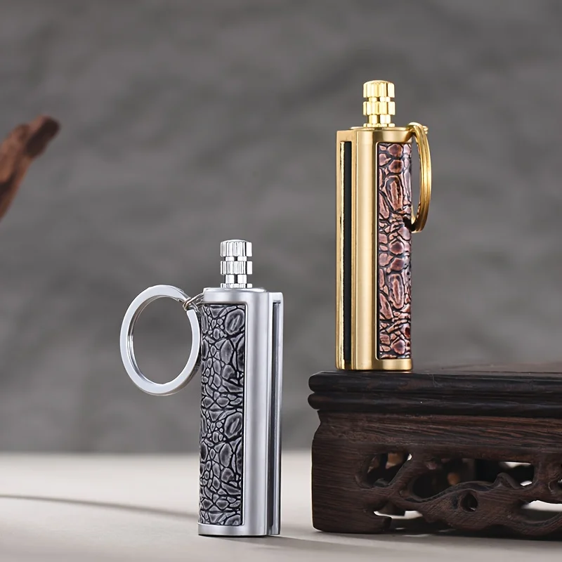 Vintage Permanent Lighter 10000Strikes Flint Metal Match Waterproof Reusable Fire Starter Portable Outdoor Camping Ignition Tool view 2