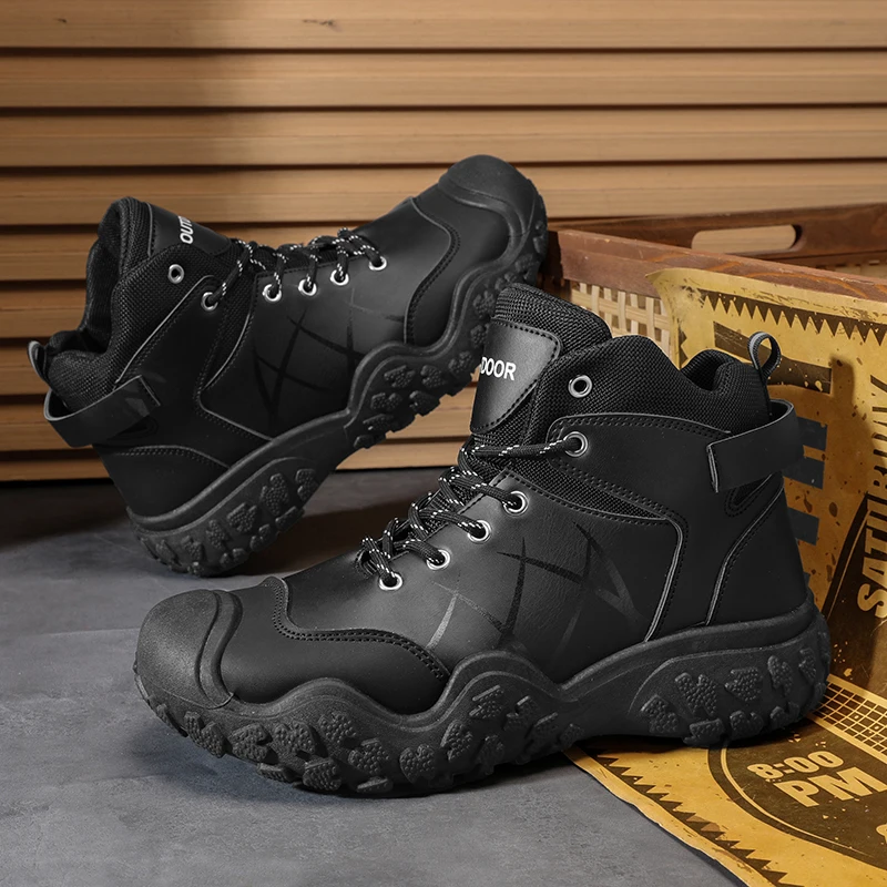 Winter Shoes for Men Hiking Boots Male Sneaker Work Wear Man Tactical Boots Athletic Mens Tennis Footwear Trend 2025 Comfortable