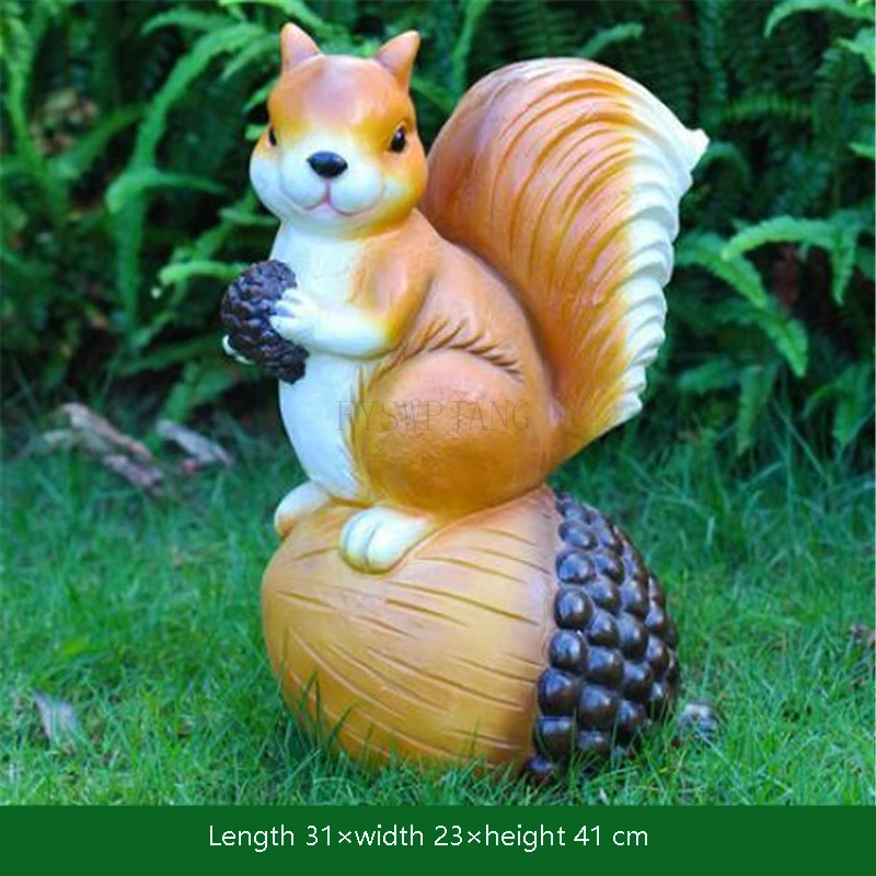 Simulation Squirrel Outdoor Park Forest Landscape Ornaments Fiberglass Sculpture Kindergarten Courtyard Lawn Decorations