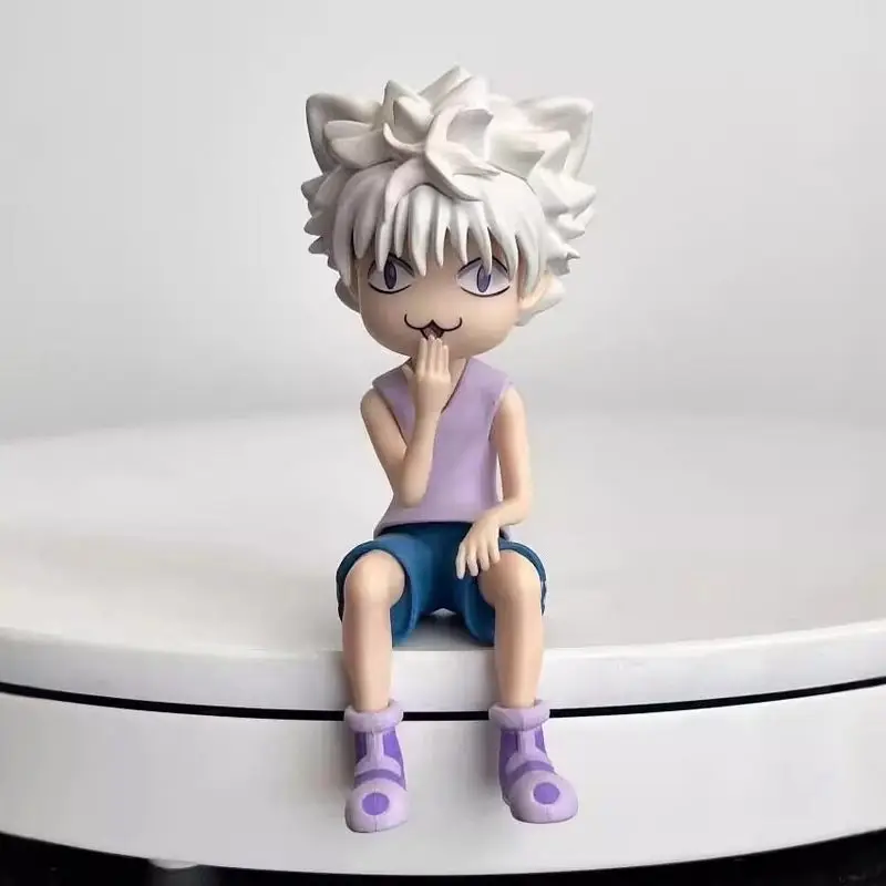 

11cm Hunter X Hunter Killua Zoldyck Cat Face Gk Figure Cute Anime Peripheral Noodle Stopper Desktop Decoration Otaku Collectible