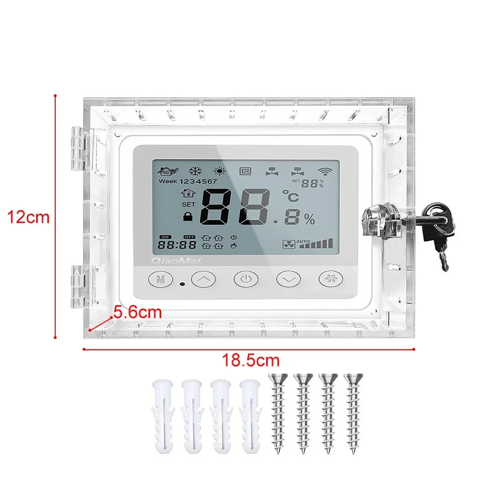 Constant Temperature Box Cover ABS Universal Thermostat Lock Box Large Thermostat Guard Clear Cover Home Thermostat Cover