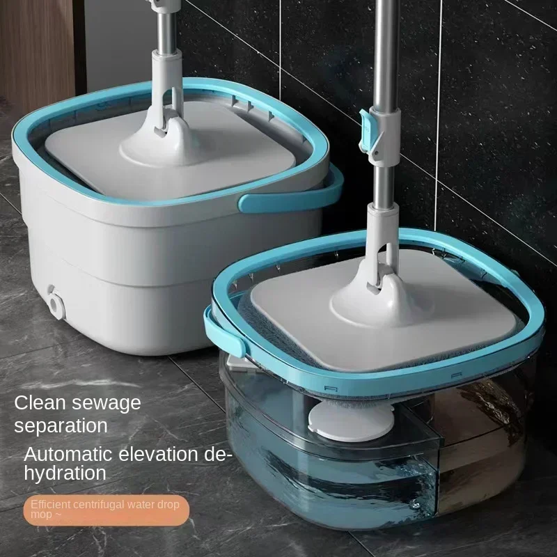 Microfiber Lazy No Hand Washing Floor Floating 360 Mops Household Cleaning Tools Clean Water Sewage Separation Mop With Bucket