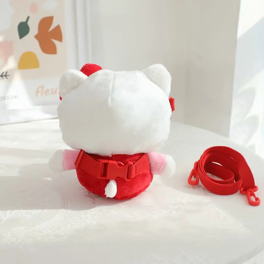 KT-muñecos de peluche de gato, melodía, perro con orejas grandes, monedero cruzado Diagonal, regalos de cumpleaños para niños