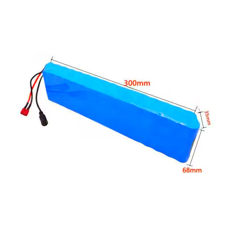 36V 20Ah 10S3P 18650 lithium battery pack, suitable for 500W 42V electric commuting tools, with 15A discharge BMS, DC+T plug