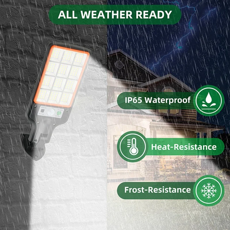 Solar Outdoor Lights-Motion Sensor Solar Powered Lights3 Modes-With Remote Control-Wall Security Lights