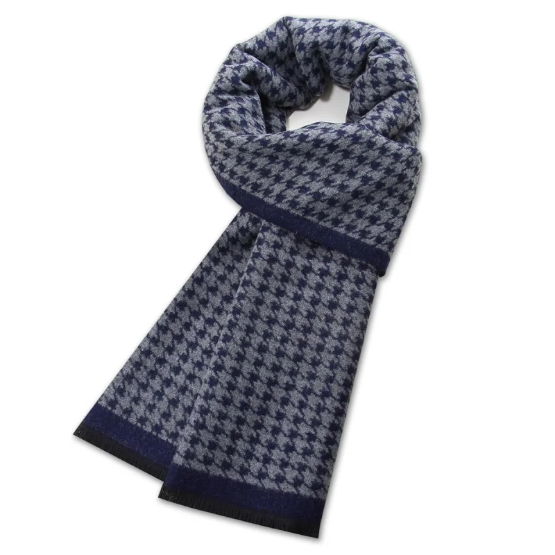 

Дизайнерский брендовый клетчатый зимний мужской кашемировый шарф, теплый пашминовый повседневный мягкий длинный шаль, мужской шейный платок, деловые шарфы