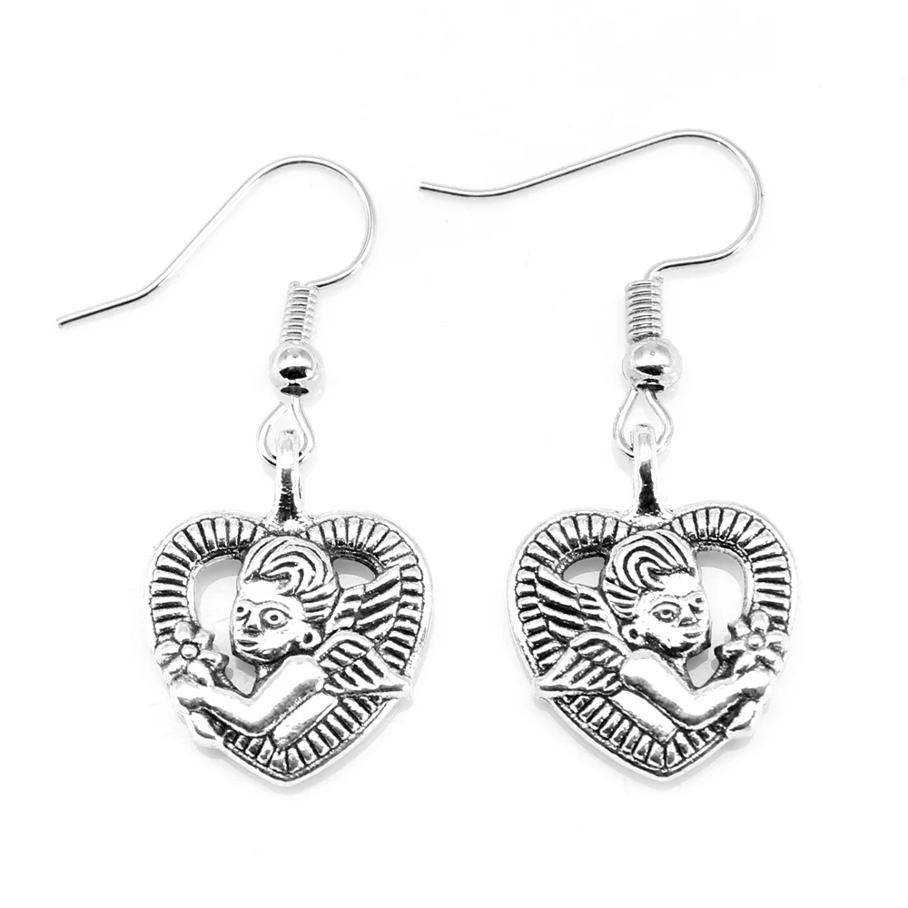 1 Pair 16x20mm Angel Love Earrings Trendy Christmas Gift