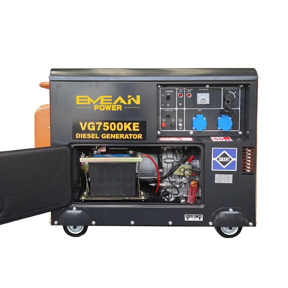 

-Emean OEM/ODM 5kw-10kw 5KVA-12.5KVA Mini Generator Silence Open Electric diesel Generator Emergency Power Generator for Home