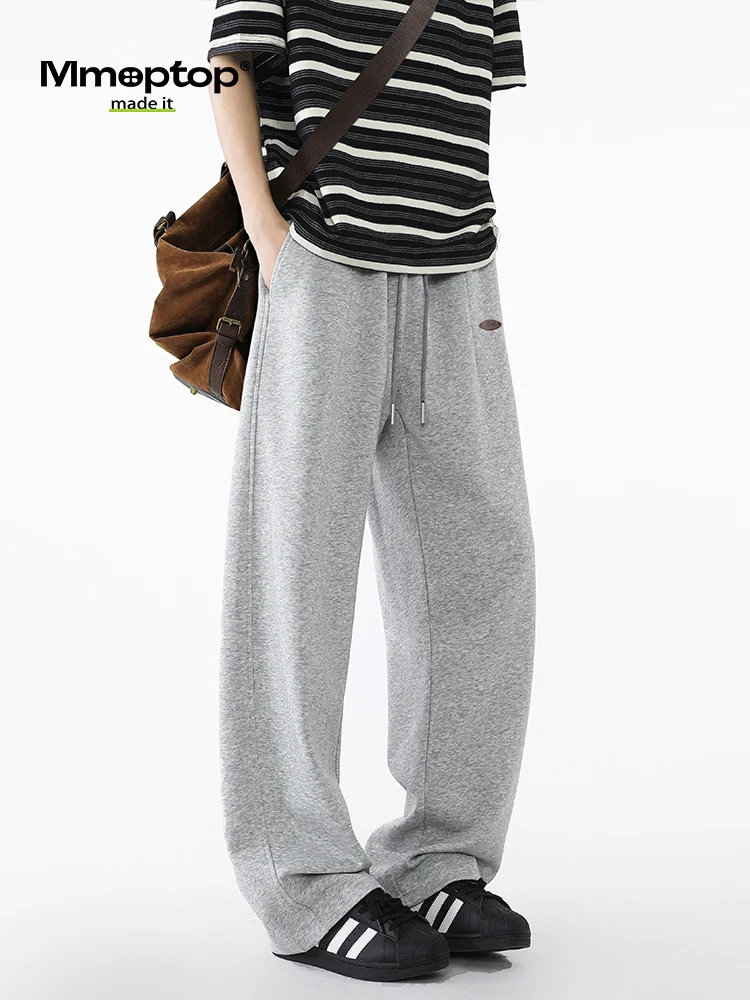 

MMOPTOP Американские повседневные брюки в стиле ретро для мужчин, летние модные свободные дышащие спортивные брюки прямого кроя, длинные брюки для активного отдыха для молодежи