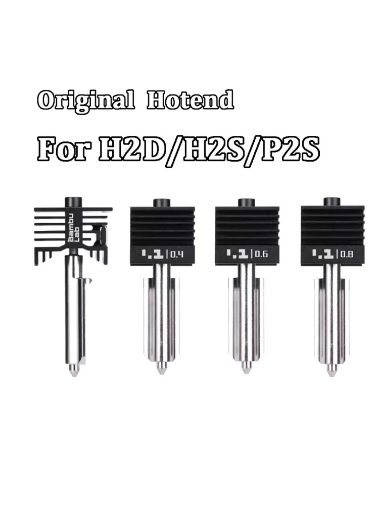 Oryginalny Hotend P2S do Bambu Lab H2S H2D, Hotend ze stali hartowanej 0.2/0.4/0.6/0.8mm, Hotend ze stali nierdzewnej do drukarki Bambu Lab P2S — zdjęcie produktu 6