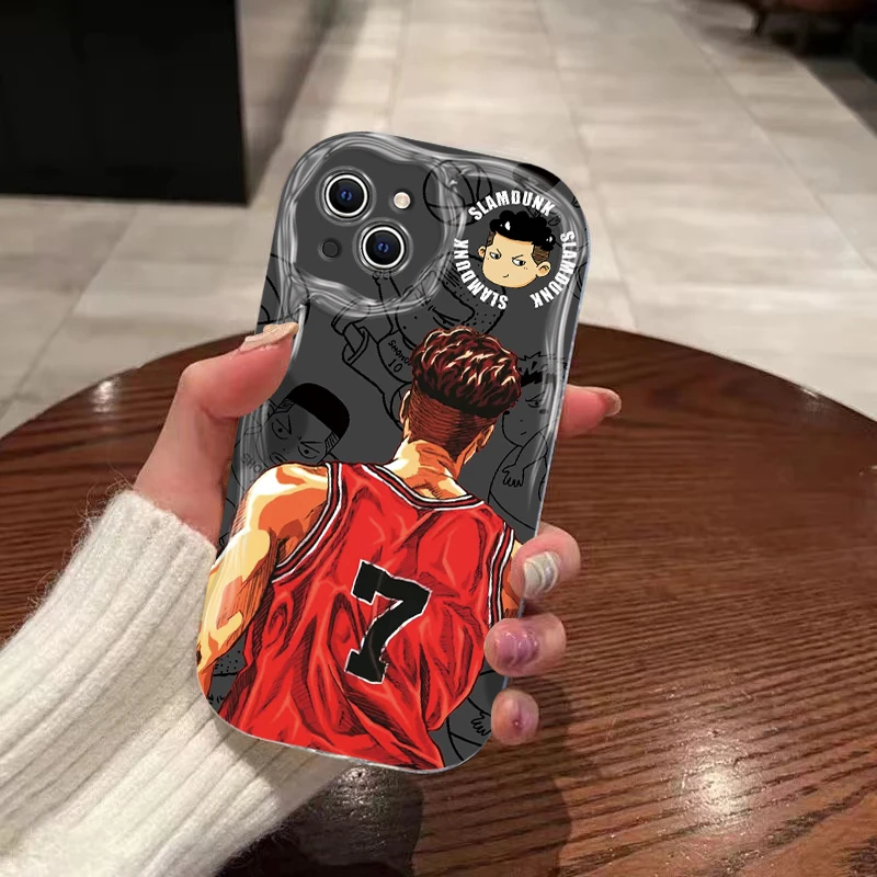 Cover 3D Wave Case For Slam Dunk Xiaomi Redmi 13C 12 12C 10 10C 9 9C A1 A2 K50 K40 Note 13 12 11 10 Pro Plus 4G 5G image 2