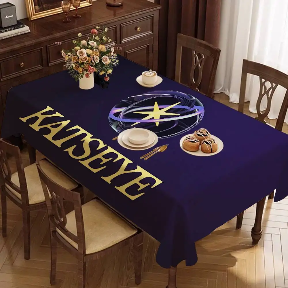 K-KatSeye SINGER Polyester Waterproof Tablecloth Bedside Table Dustproof Decorative Cloth Living Room Coffee Tablecloth