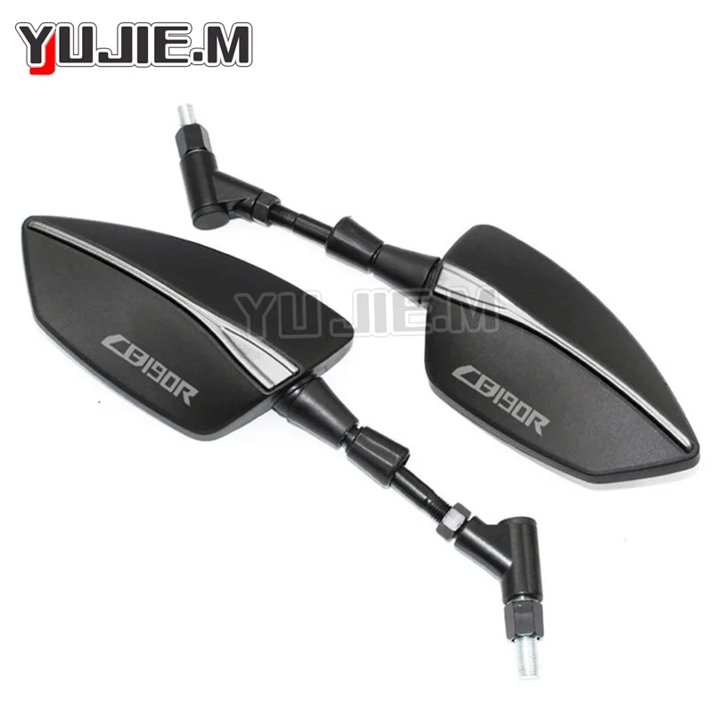 1 Pair Motorcycle Rear View Mirrors For Honda CB190R 300 CB400 SF CBR650 R GROM MSX125 10mm 8mm Back Side Convex Mirror